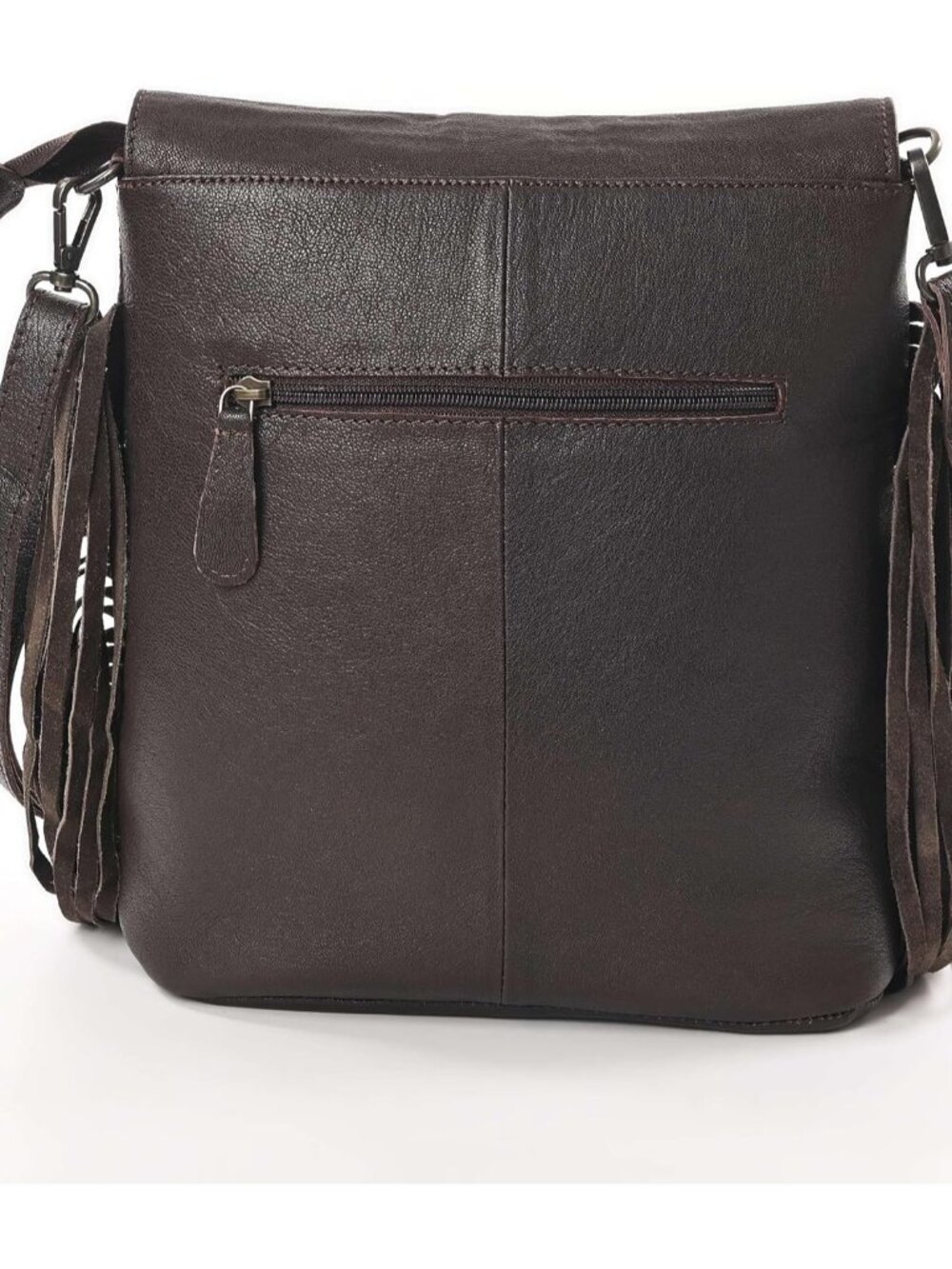 Sunset Star Crossbody Bag - Real Cowhide Hairon Women's Handbag with Leather Fri - Picture 3 of 6
